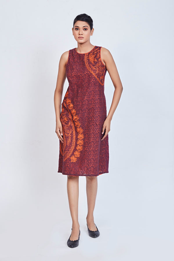 Embroidered Gia Embroidered Dress