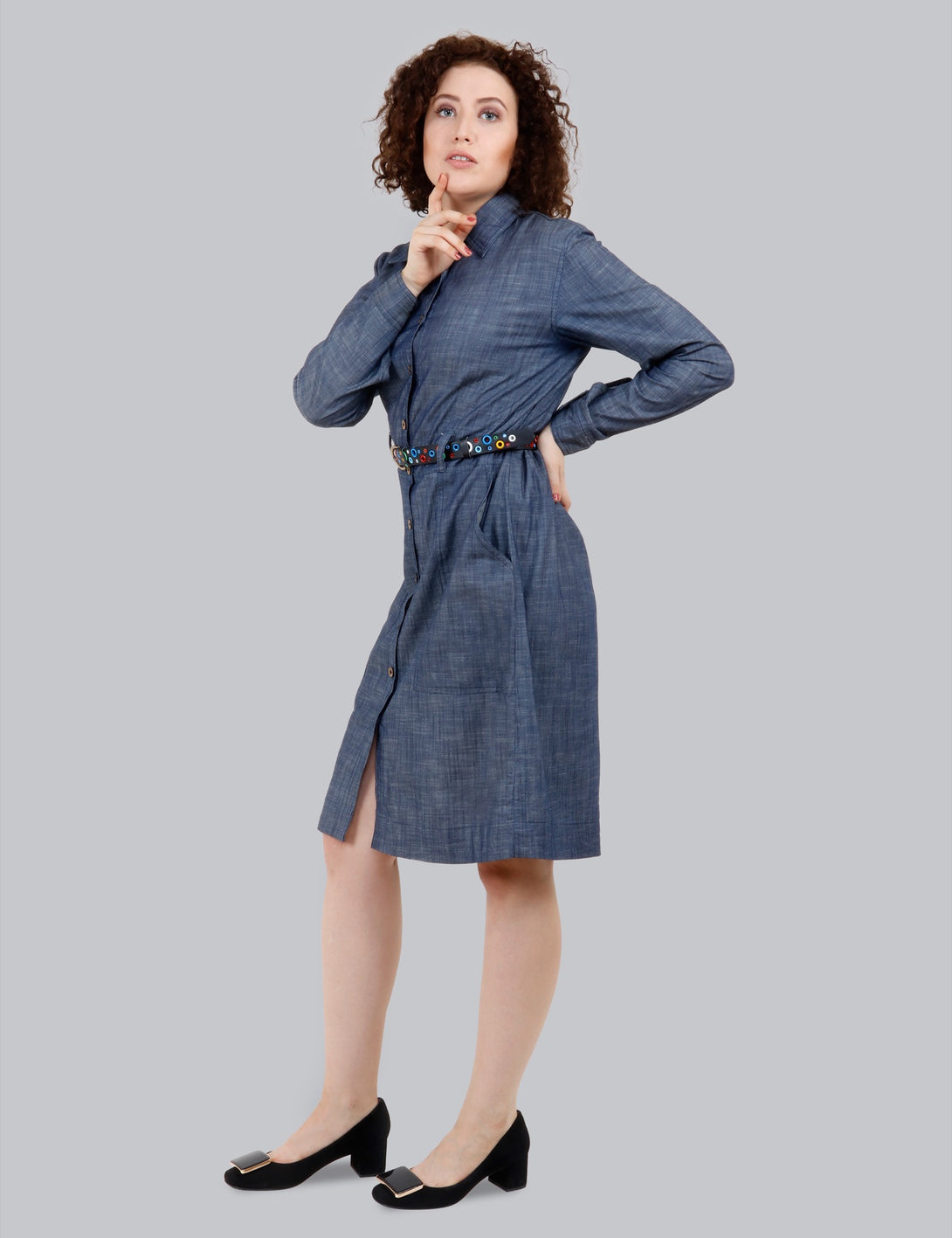 Chambray Shirt Dress