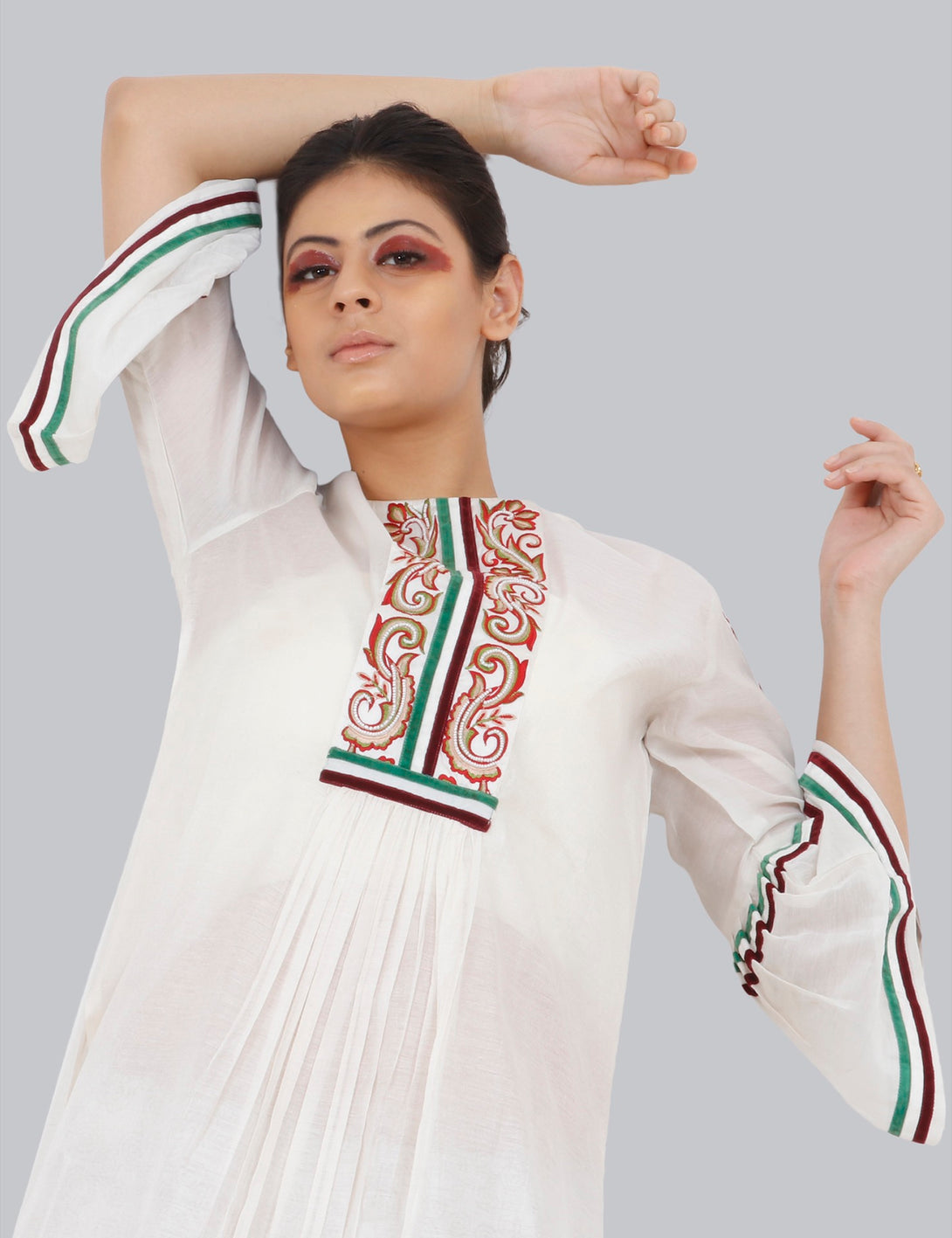 Chanderi Kurta With Embroidery