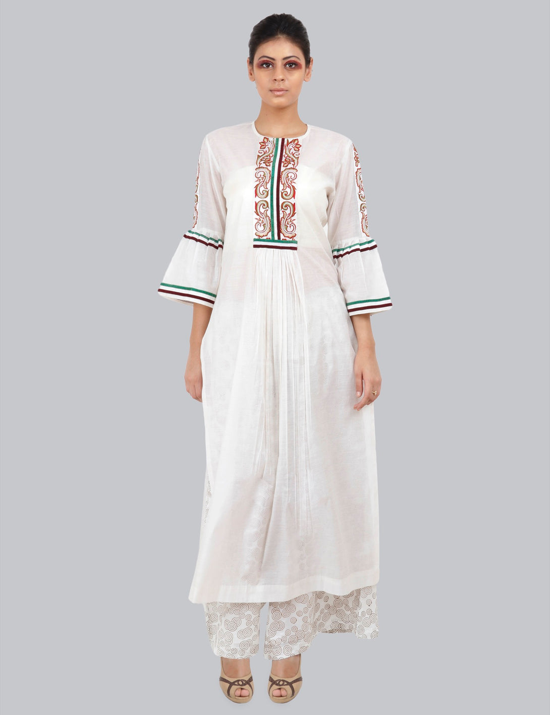 Chanderi Kurta With Embroidery