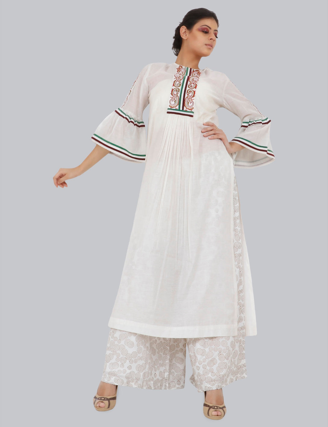 Chanderi Kurta With Embroidery