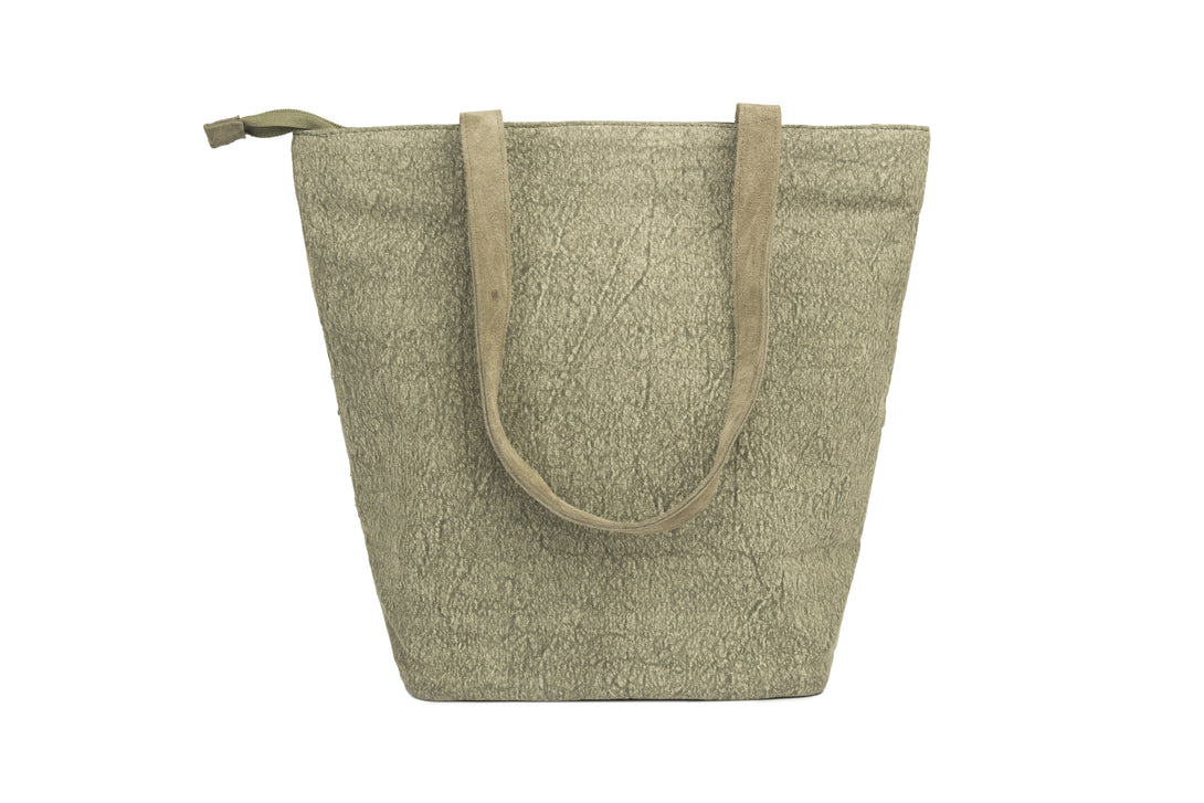 Acid Washed Shoulder Bag With Cord Work