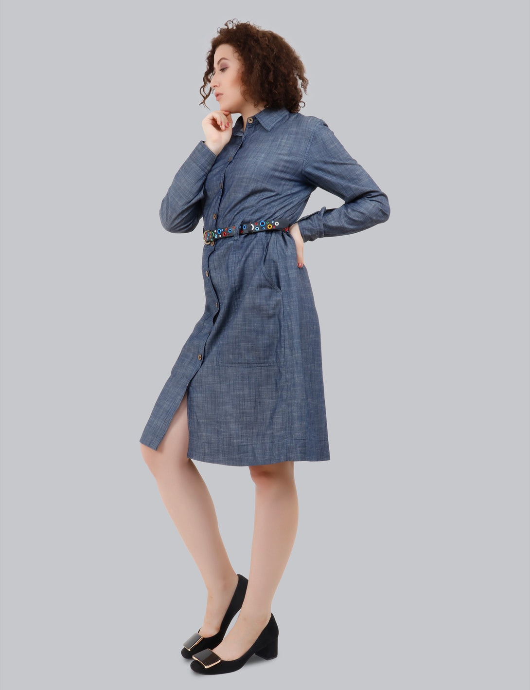 Chambray Shirt Dress