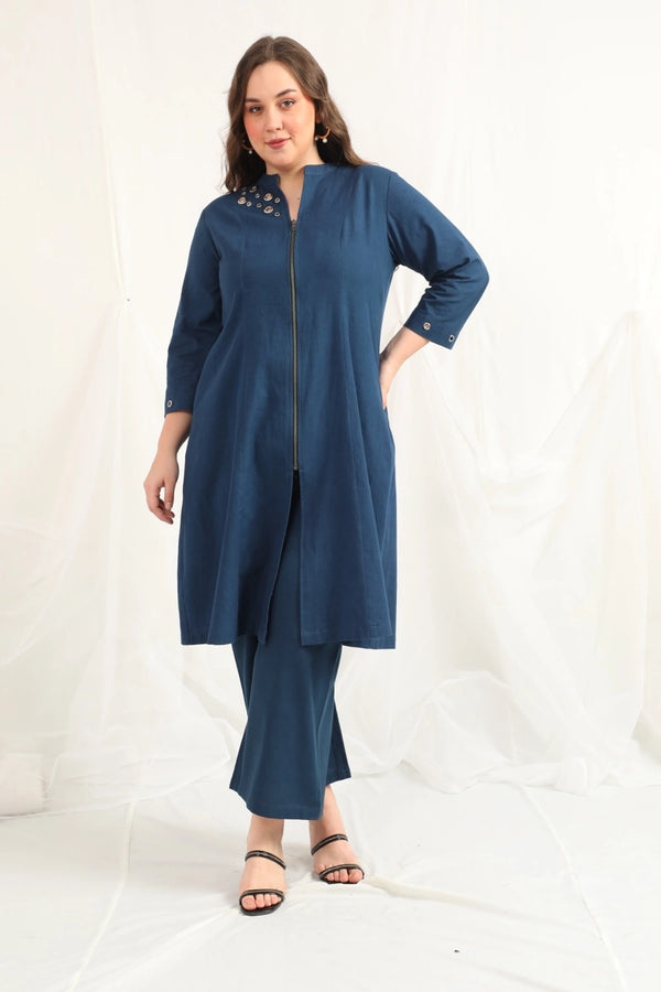 Iris Linen Kurta Set