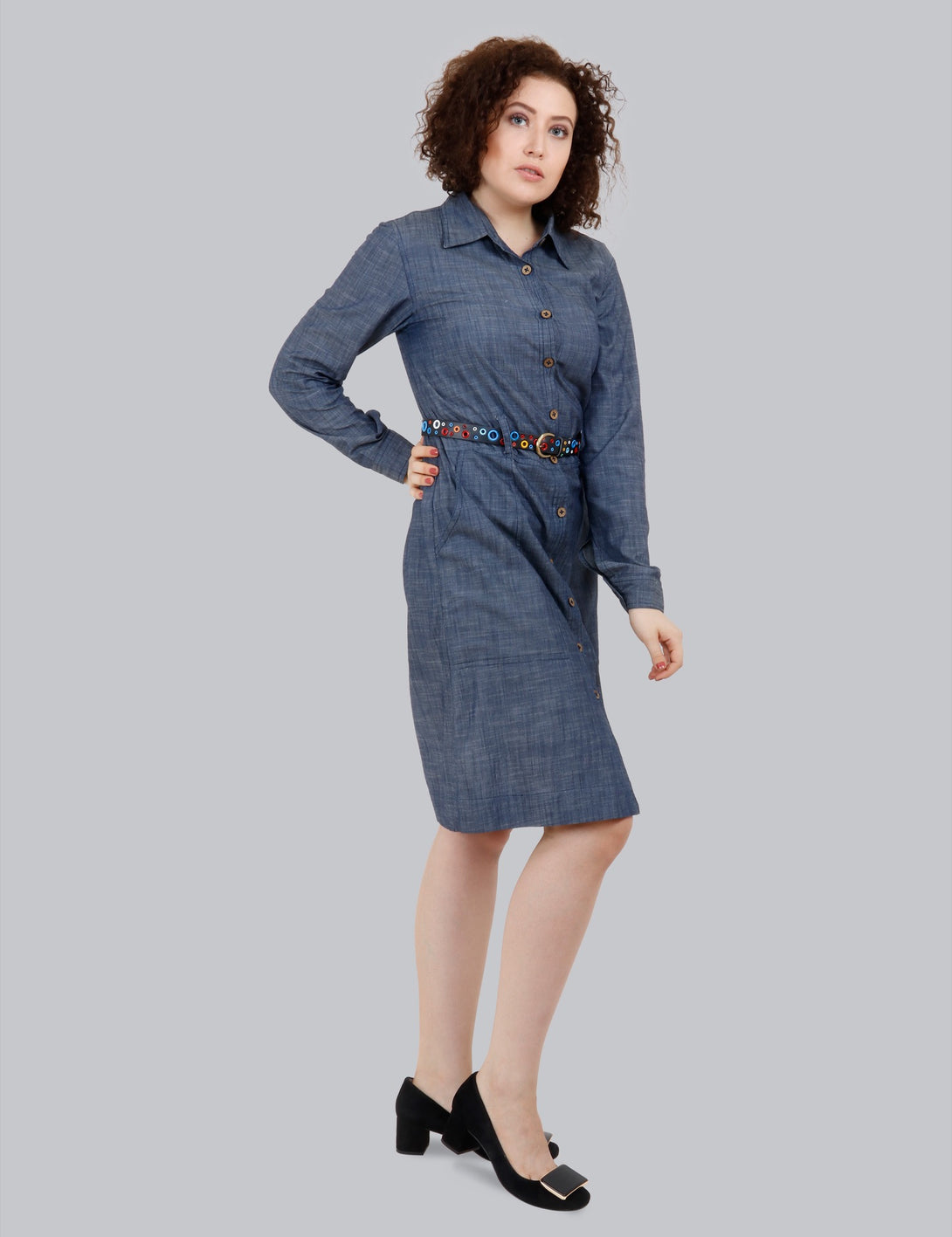 Chambray Shirt Dress