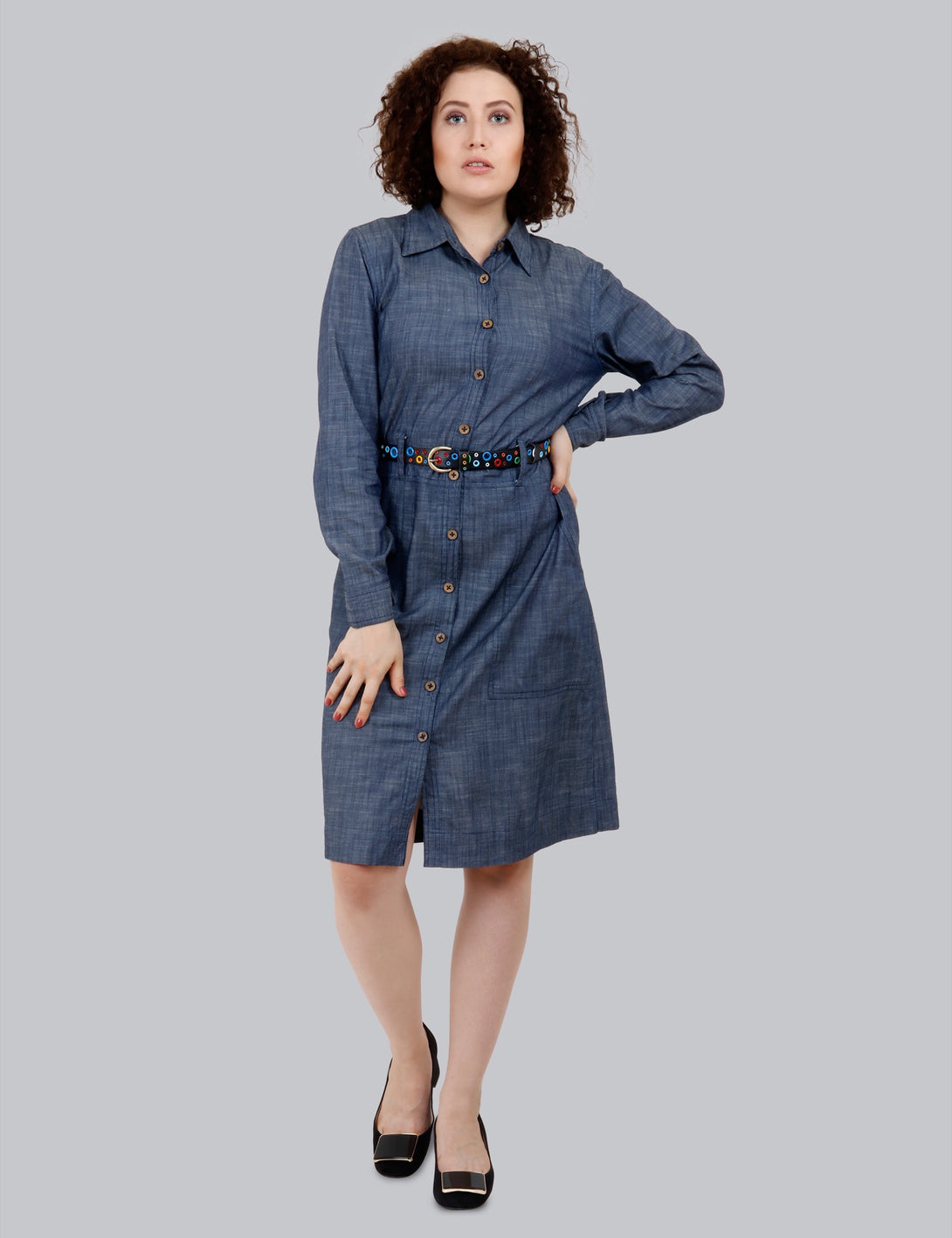 Chambray Shirt Dress