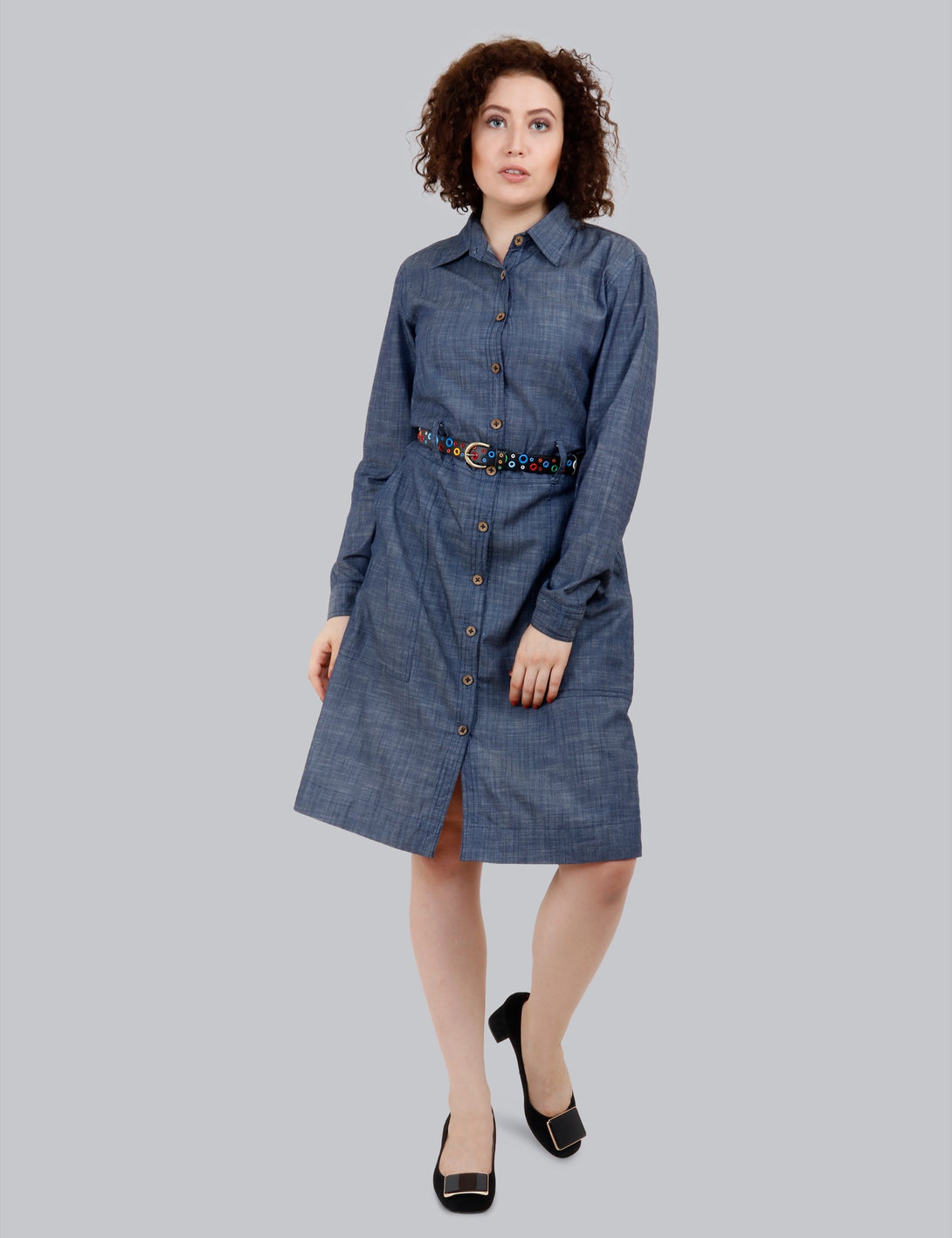 Chambray Shirt Dress