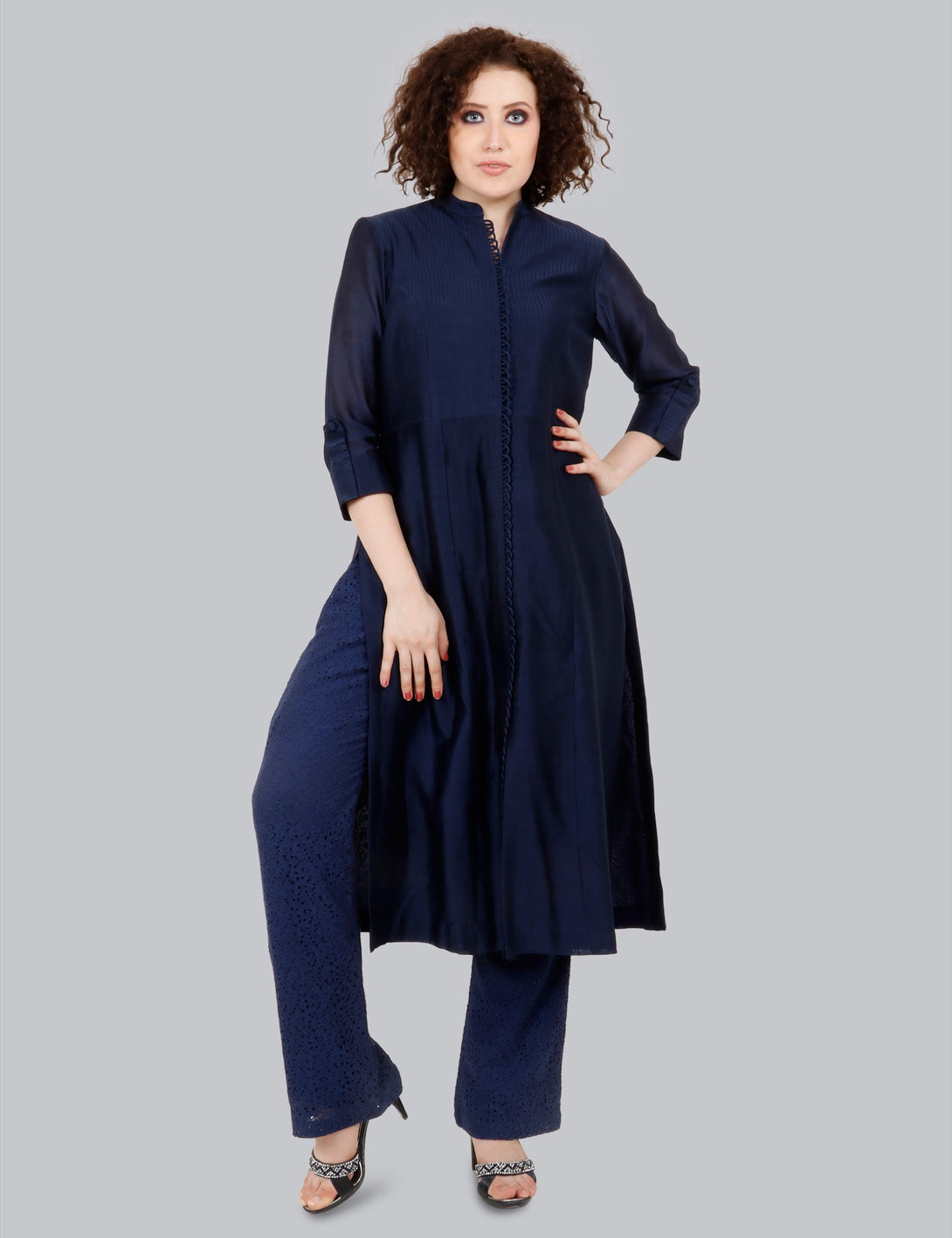 Cotton Silk Navy 2pc Set