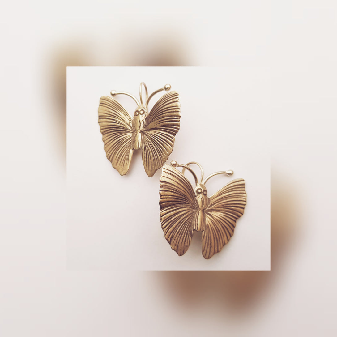 Pure Silver Butterfly Earrings