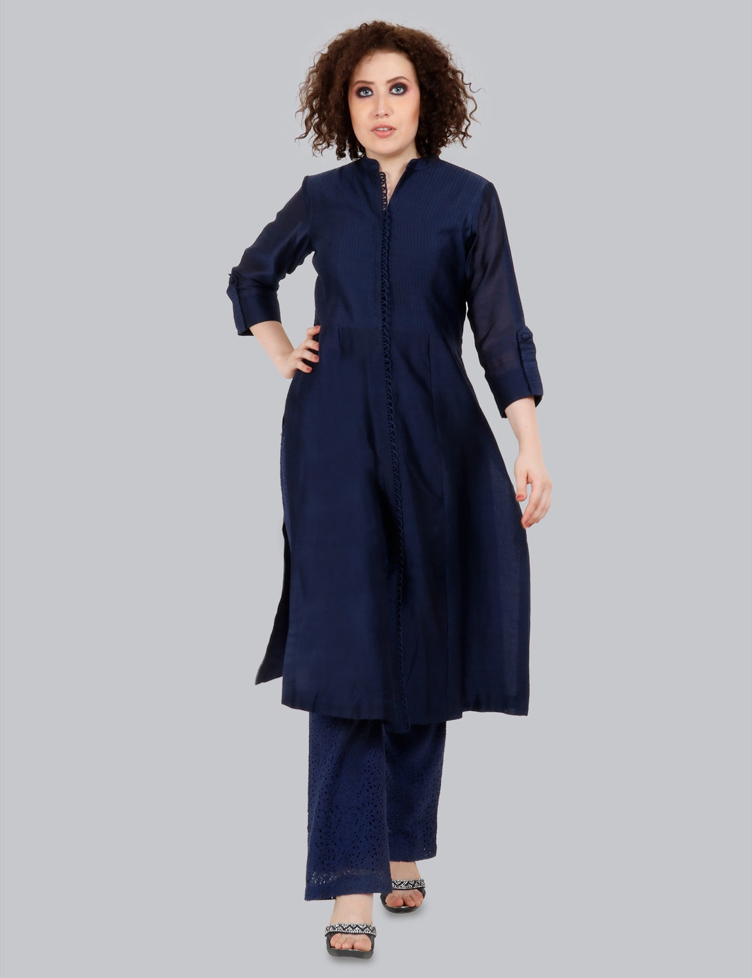 Cotton Silk Navy 2pc Set
