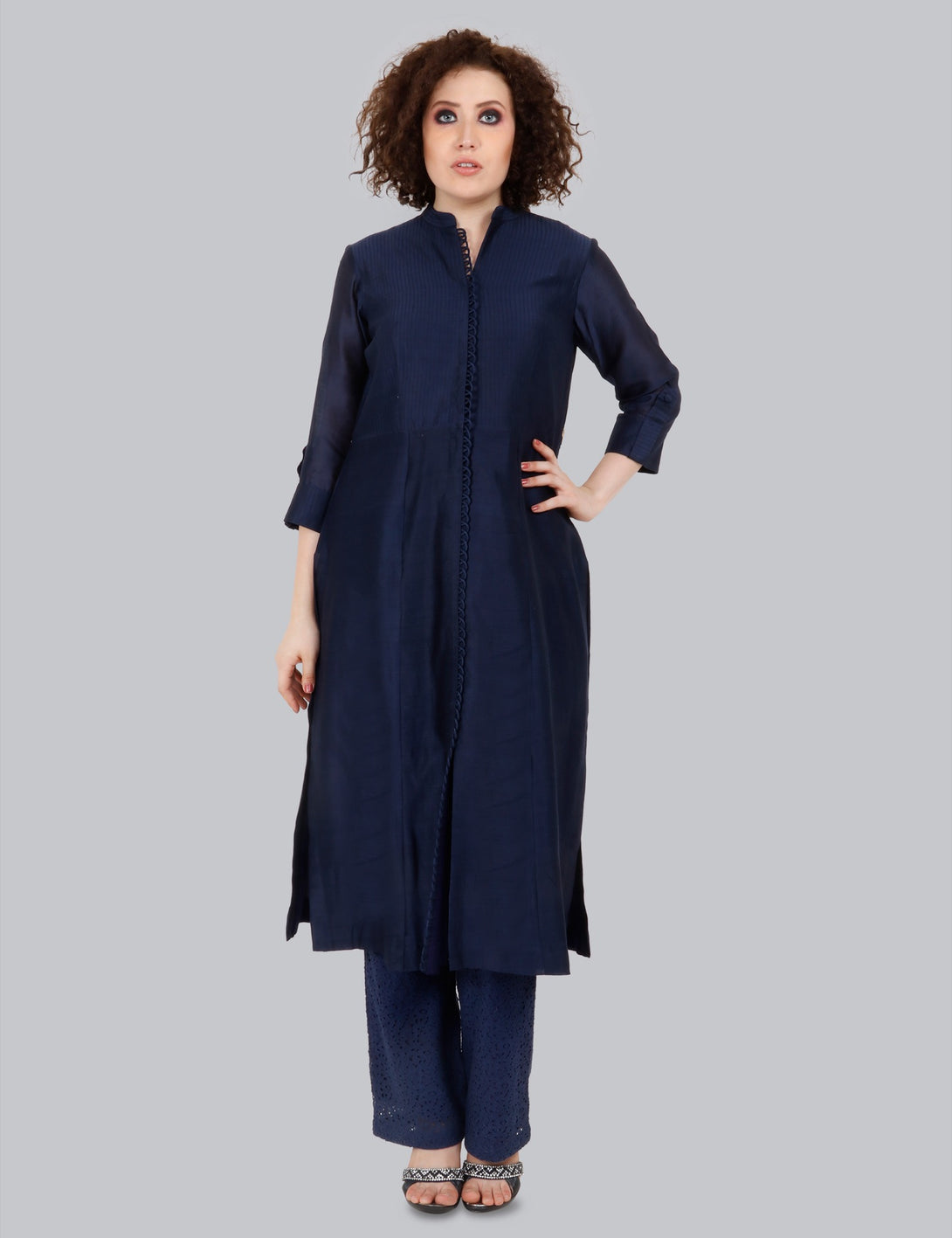 Cotton Silk Navy 2pc Set